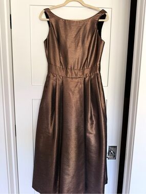 Boden Metallic Bronze Midi Dress